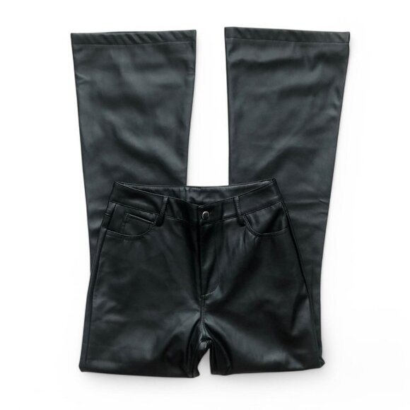 Forever 21 Faux Leather Flares - Picture 1 of 5
